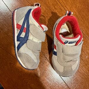 Asics Kids' Tan and Navy Sneakers